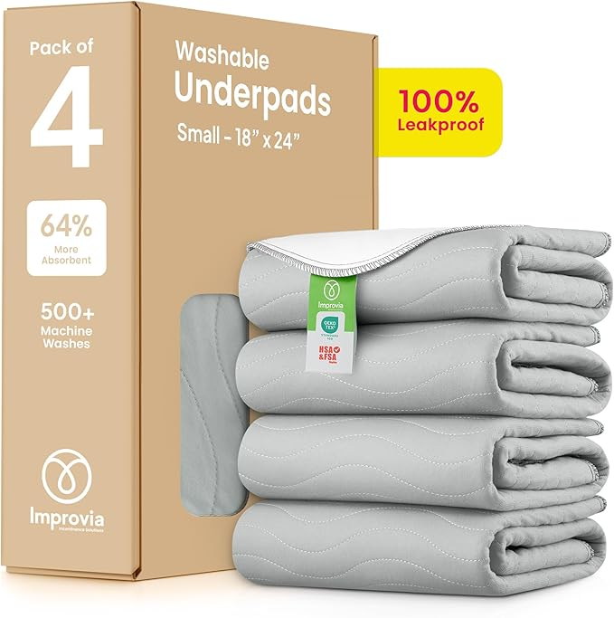 Washable Underpads – Heavy Absorbency Reusable Incontinence Pads for Adults & Elderly