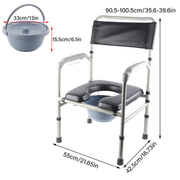 Aluminum Alloy Adult Toilet Commode Toilet Chair Bedside Bathroom