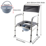 Aluminum Alloy Adult Toilet Commode Toilet Chair Bedside Bathroom