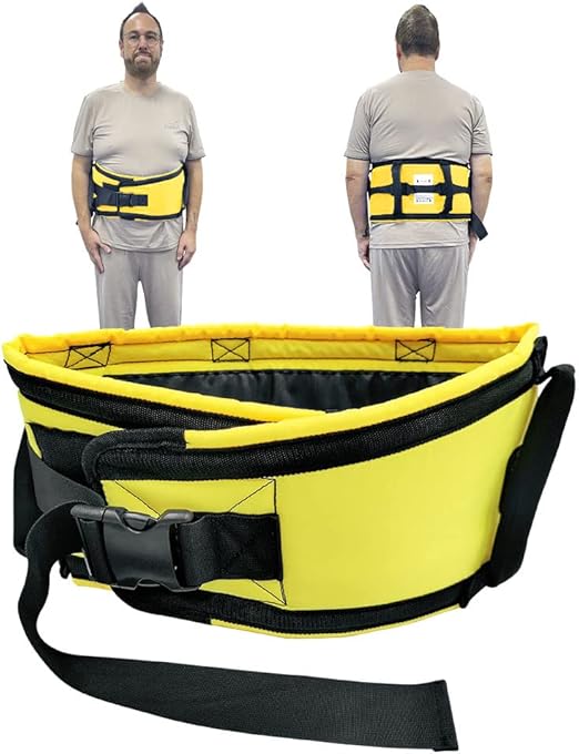 Ehucon Gait Belt for Seniors – 7 Padded Handles, Quick-Release Buckle, Lift Assist Safety Strap (Extra Large)