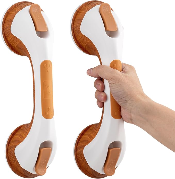 TAILI Suction Grab Bars for Bathtubs & Showers – 2-Pack Heavy-Duty Safety Handles for Seniors (240 lbs each)
