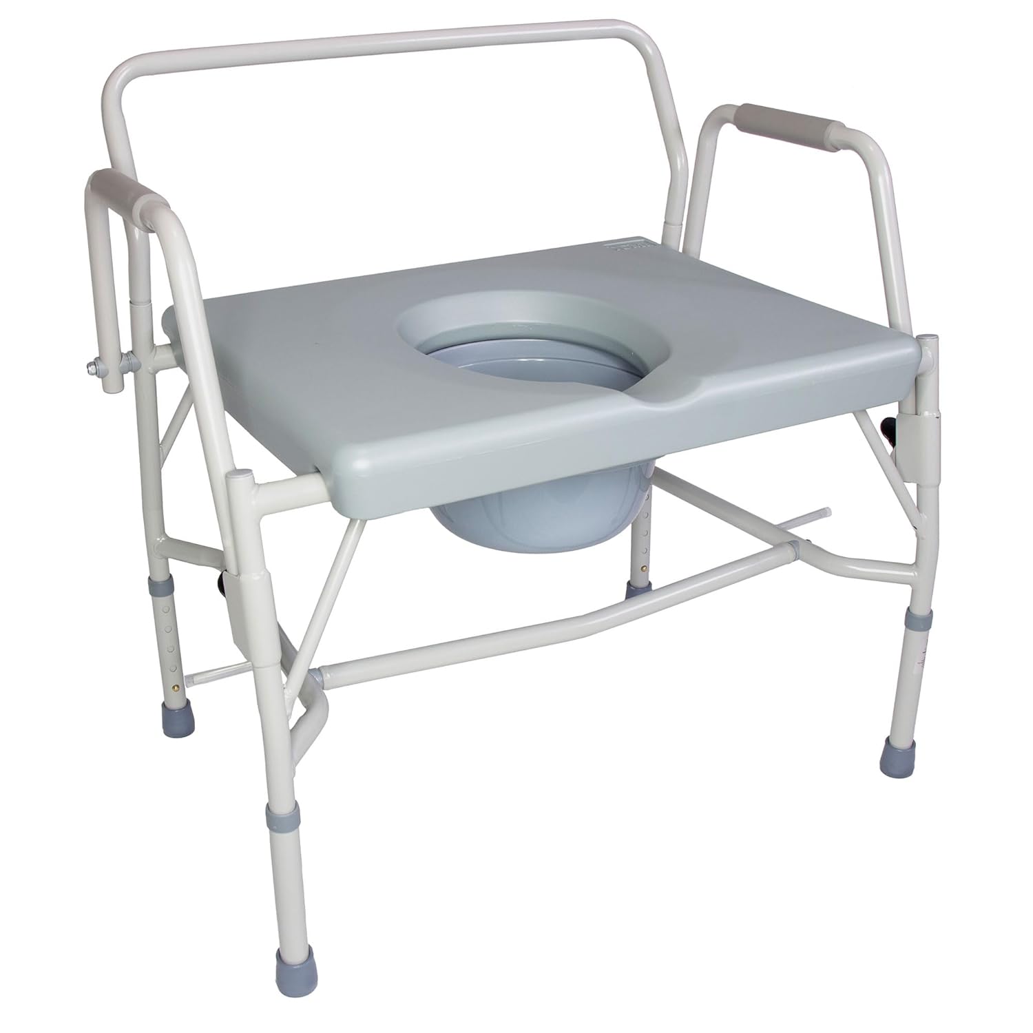 DMI Drop Arm Portable Toilet Commode – Extra-Wide, Heavy-Duty Comfort