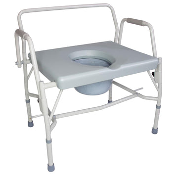 DMI Drop Arm Portable Toilet Commode – Extra-Wide, Heavy-Duty Comfort