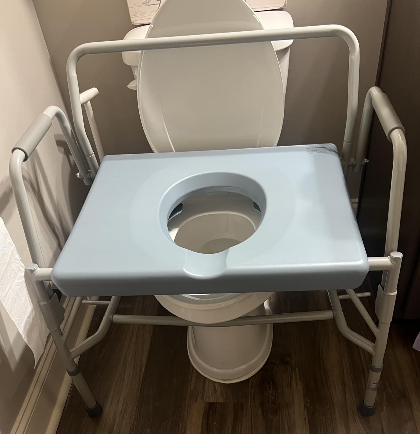 DMI Drop Arm Portable Toilet Commode – Extra-Wide, Heavy-Duty Comfort