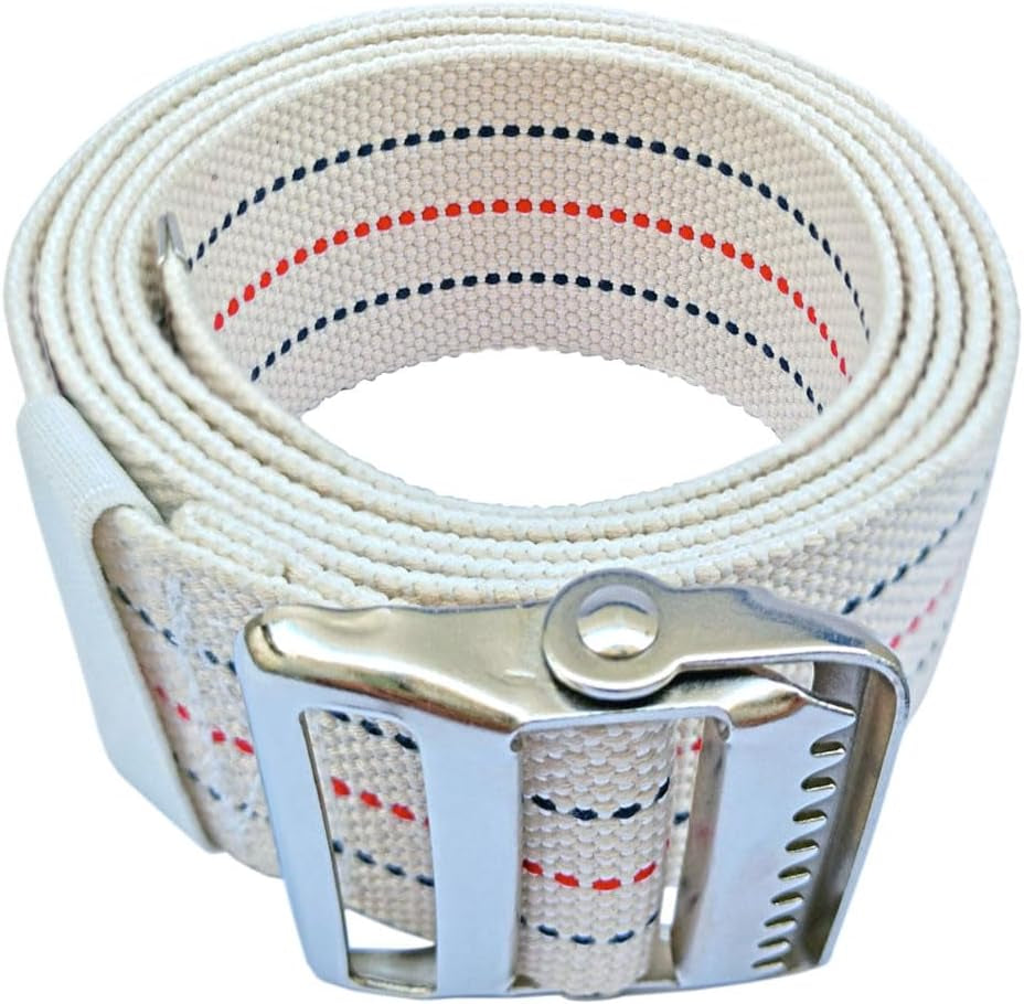 Gait Belt-Walking Transfer Belt with Belt Loop Holder for Seniors,Caregiver, Nurse, Therapist,Etc. (Beige,60 Inch)