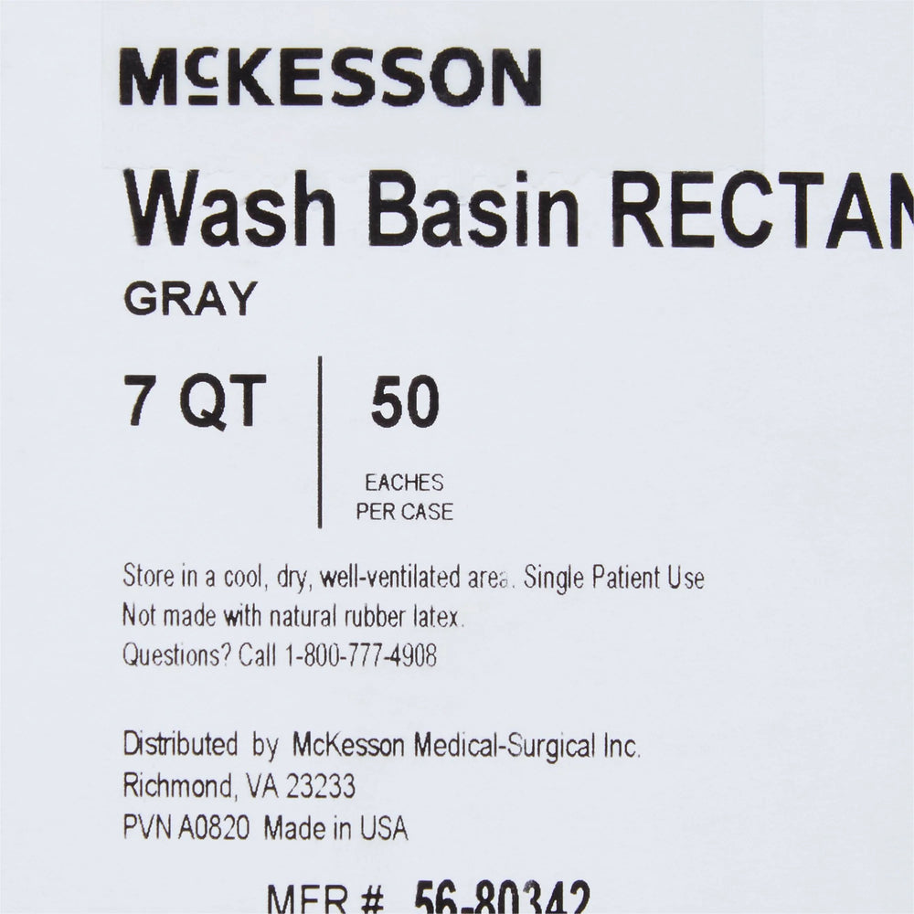 Wash Basin for Limb Soaking - Disposable Plastic Bin, 7 Qt, 50 Ct