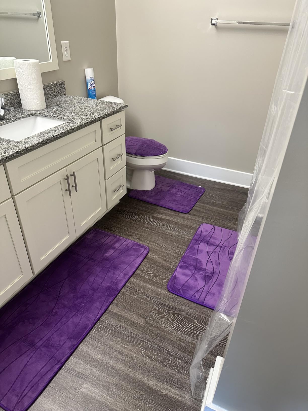 YIHOUSE 5-Piece Memory Foam Bathroom Rug Set – Ultra-Soft, Absorbent & Non-Slip Bath Mats