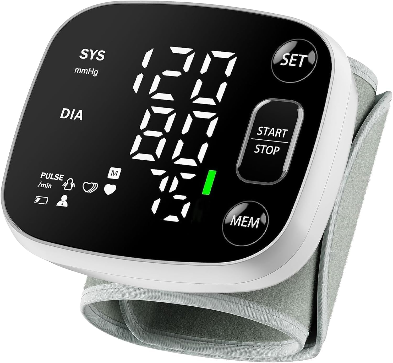 Oklar Rechargeable Wrist Blood Pressure Monitor – Dual User, LED Display, Voice Broadcast