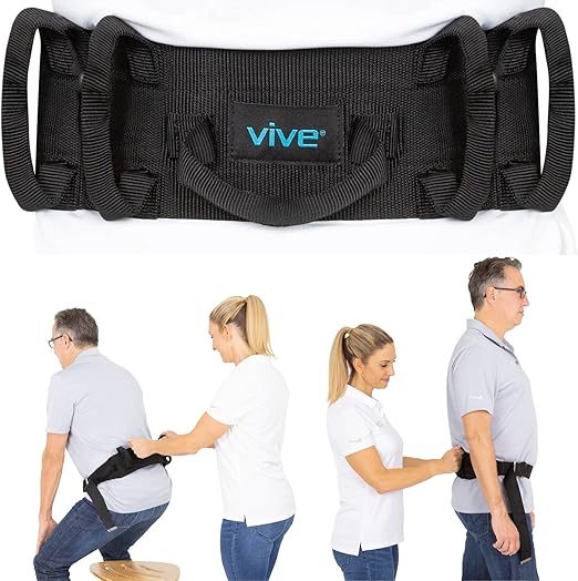 Vive Transfer Gait Belt with Handles – Safe & Comfortable Mobility Support