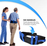 Transfer & Gait Belt with Metal Buckle – 54" Adjustable Support Strap for Seniors, Patients & Caregivers