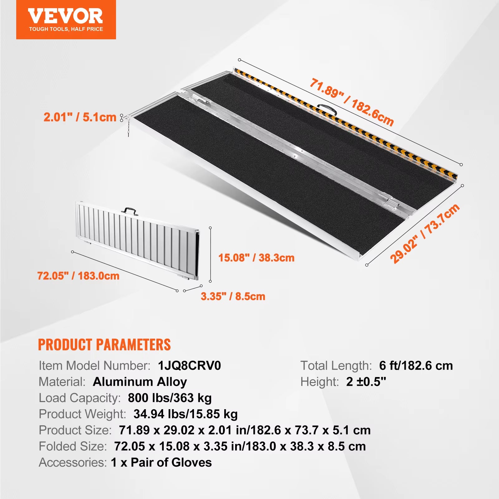 Portable Wheelchair Ramp Non-Slip Aluminum Folding Threshold Ramp Foldable Mobility Scooter Ramp Wheel Chair Ramp