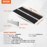 Portable Wheelchair Ramp Non-Slip Aluminum Folding Threshold Ramp Foldable Mobility Scooter Ramp Wheel Chair Ramp