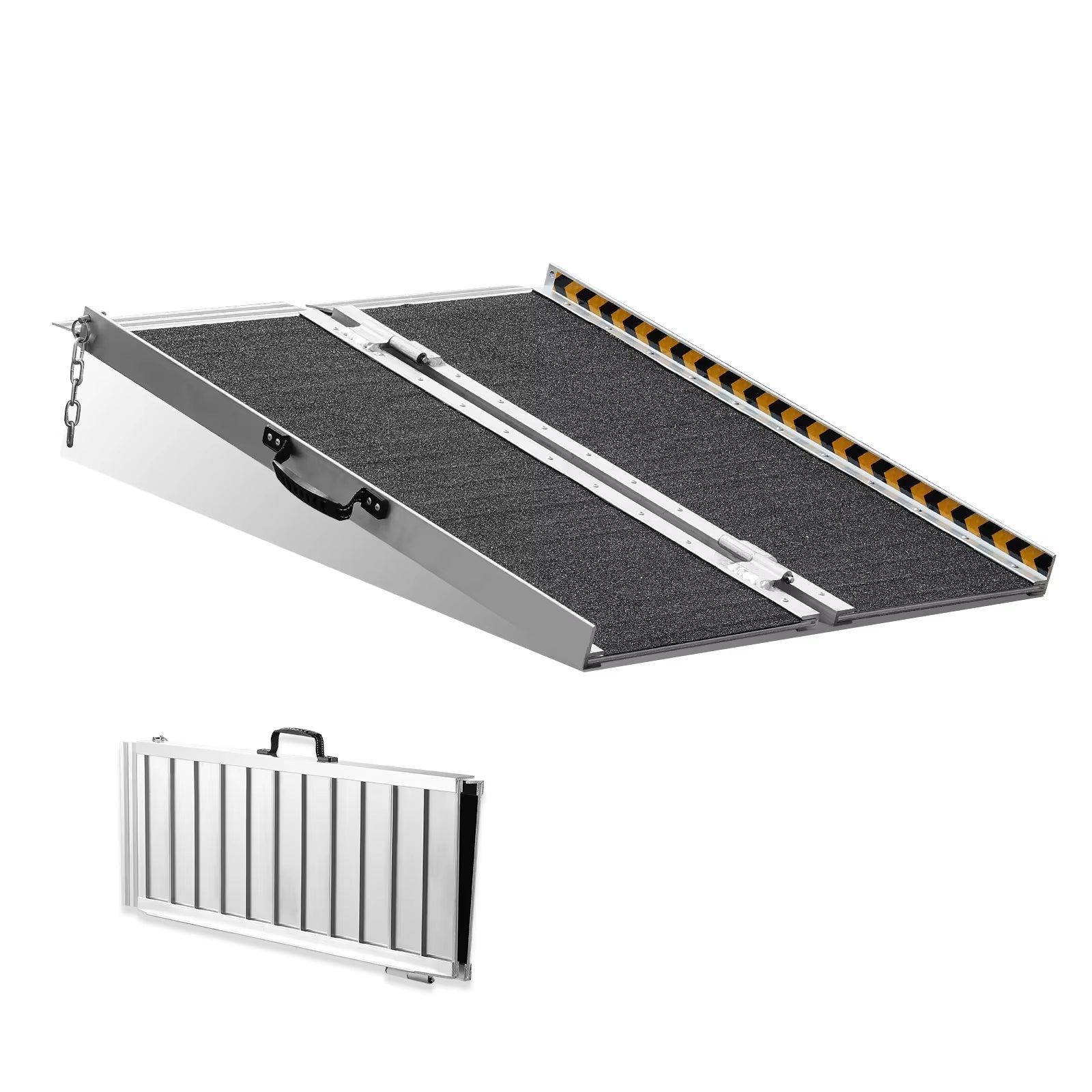 Portable Wheelchair Ramp Non-Slip Aluminum Folding Threshold Ramp Foldable Mobility Scooter Ramp Wheel Chair Ramp