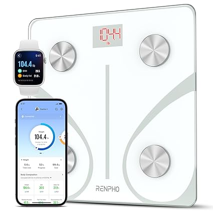 Bluetooth Digital Body Fat Scale, BMI & Health Composition Monitor with App Connectivity