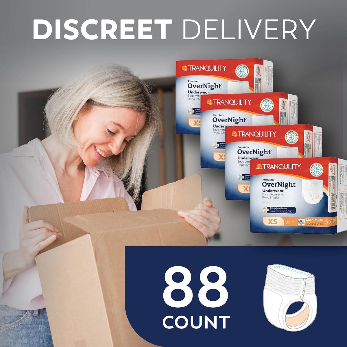 Tranquility Premium Overnight Disposable Underwear – Maximum Absorbency