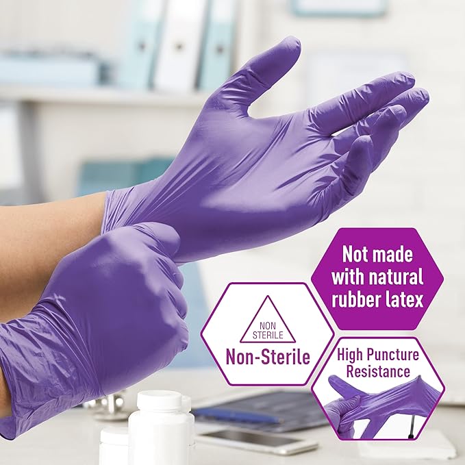MedPride Powder-Free Nitrile Exam Gloves – Large, 100 Count (Pack of 10)