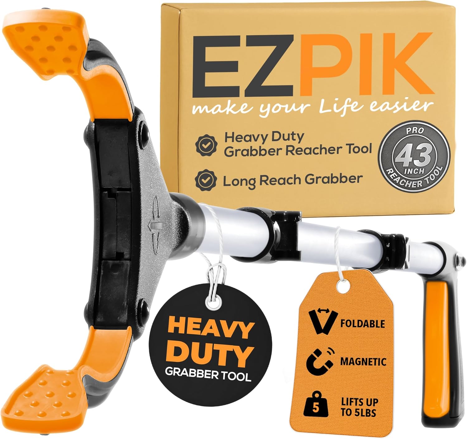 EZPIK Pro 43" Foldable Grabber Reacher Tool