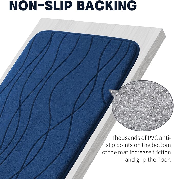 YIHOUSE 5-Piece Memory Foam Bathroom Rug Set – Ultra-Soft, Absorbent & Non-Slip Bath Mats