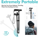 Walking Cane for Women & Men, Adjustable Lightweight LED Walking Stick with Autonomous Standing, Large Sturdy 360 Swivel Base Crutches Cane for Senior