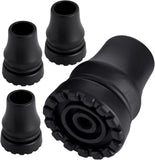 Abnaok 4-Pack Rubber Cane Tips 3/4 Inch Heavy Duty Walking Cane Tips, Black