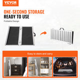 Portable Wheelchair Ramp Non-Slip Aluminum Folding Threshold Ramp Foldable Mobility Scooter Ramp Wheel Chair Ramp
