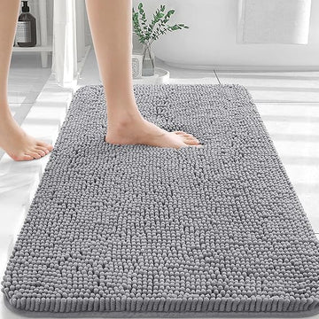 OLANLY Extra Soft Chenille Bathroom Rug – Quick-Dry, Non-Slip, Machine Washable Bath Mat