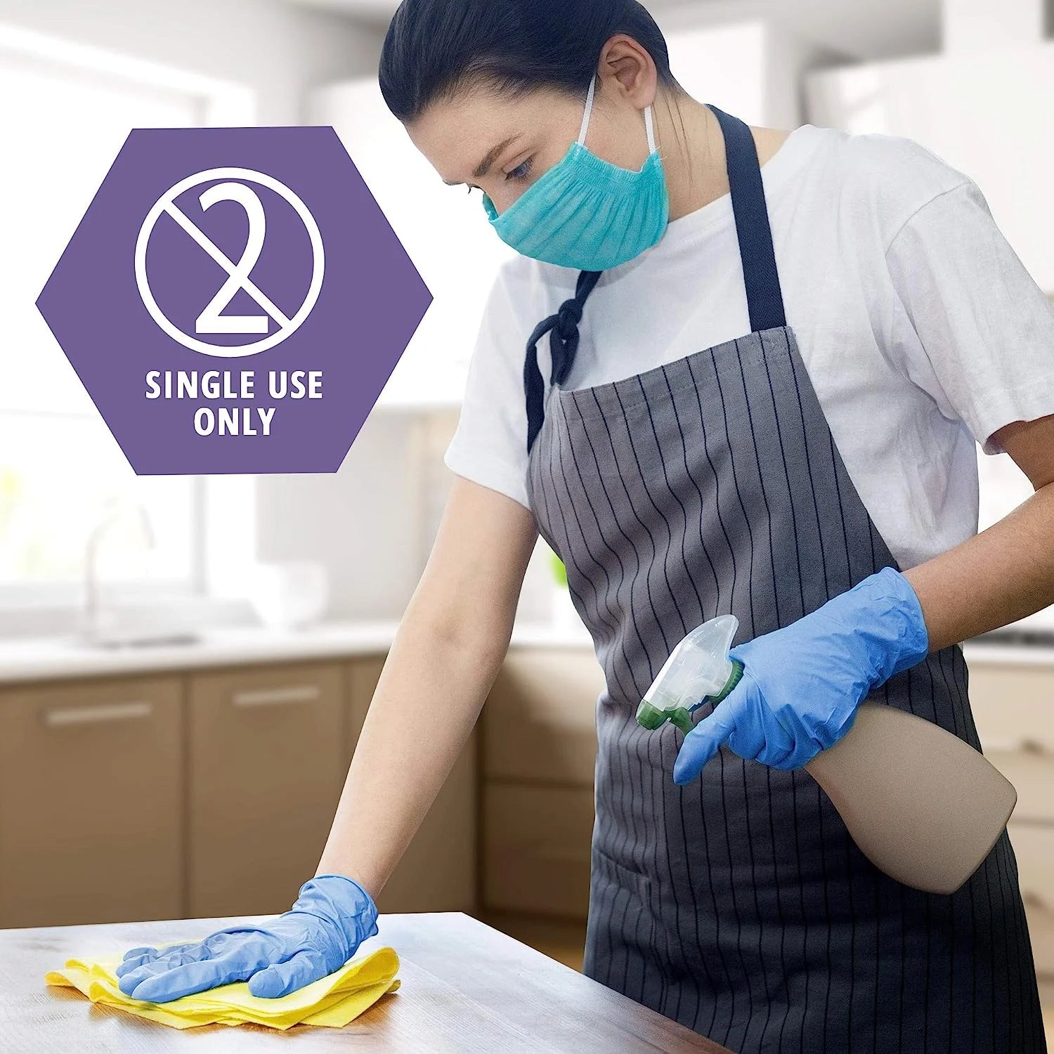 Nitrile Vinyl Disposable Gloves XL, 100 Count