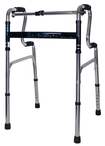 Aluminium Uplift Folding Walker with Adjustable Height, 300 Lb Weight Capacity