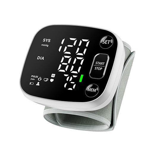Oklar Rechargeable Wrist Blood Pressure Monitor – Dual User, LED Display, Voice Broadcast