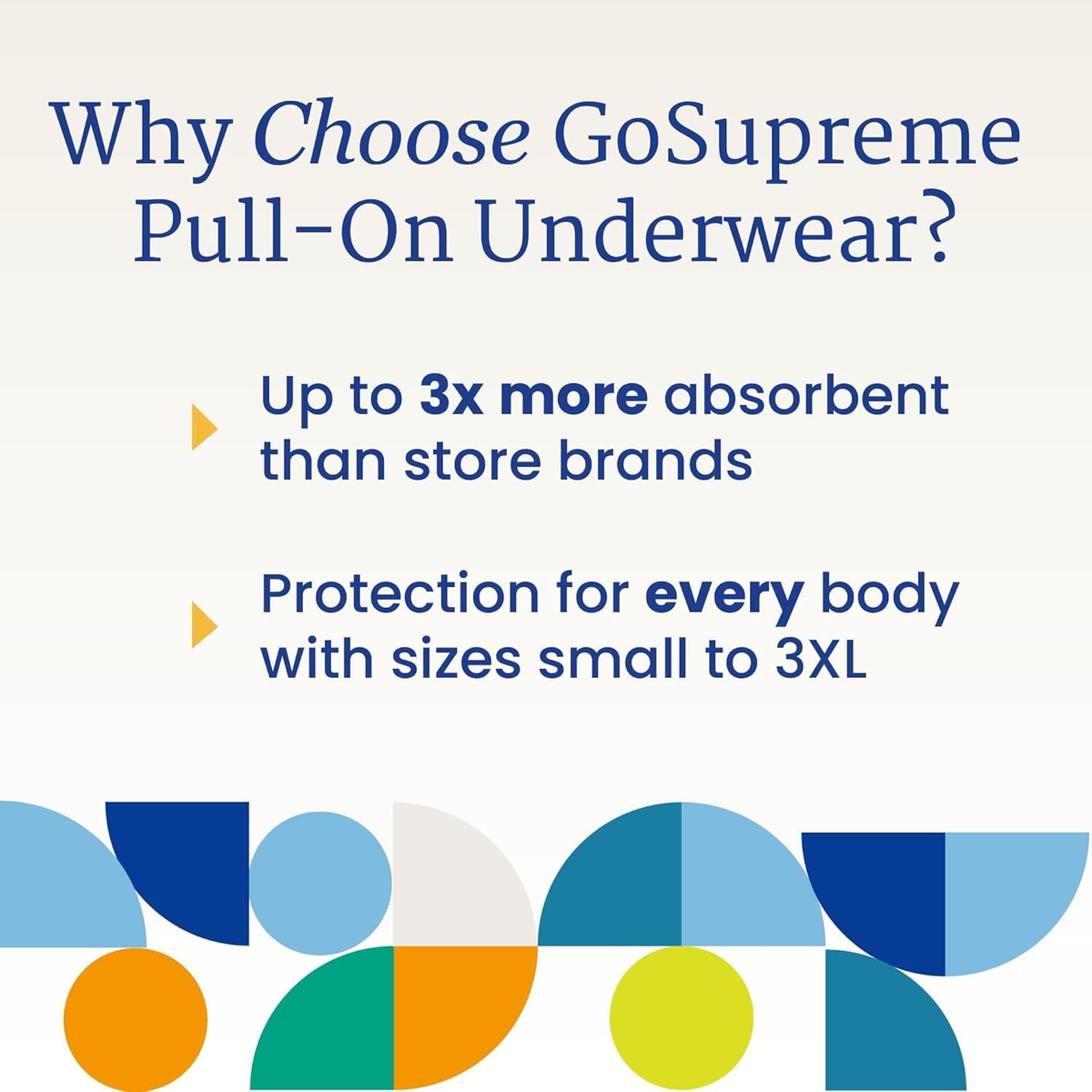 Gosupreme Overnight Pull-On Underwear, 8-Hour Leak Protection, X-Large, 56-Count Case, Pink, (44-56 in Waist), Unisex Adult Diapers