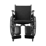 Black Lightweight Wheelchair, Steel, 18" W, 300-Lb Weight Capacity, 1 Ct