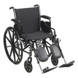Black Lightweight Wheelchair, Steel, 18" W, 300-Lb Weight Capacity, 1 Ct