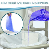Tidycare Commode Liners with Absorbent Pads, Convenience Pack, 12 Liners and 12 Pads for Adult Bedside Commode