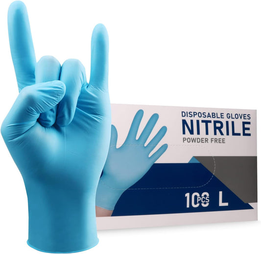 Nitrile Disposable Gloves Powder & Latex Free 4Mil Touch Screen Disposable Non-Sterile Nitrile Exam Gloves