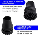 Abnaok 4-Pack Rubber Cane Tips 3/4 Inch Heavy Duty Walking Cane Tips, Black