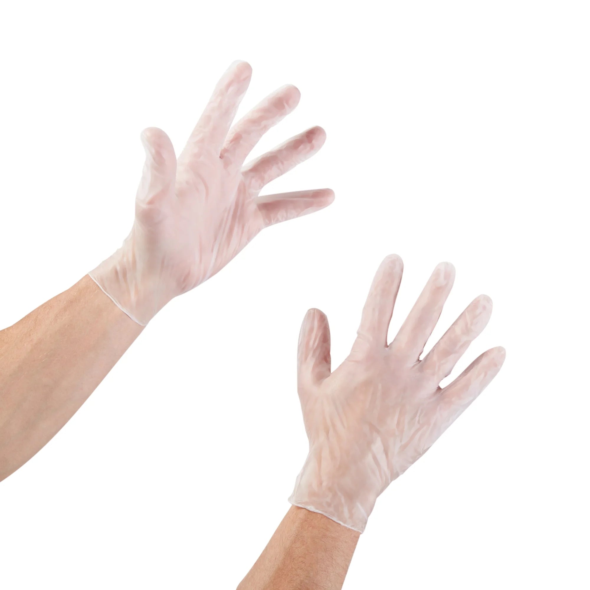 Vinyl Exam Gloves, Powder-Free, Disposable Medical Glove - XL, 100 Count, 1 Box