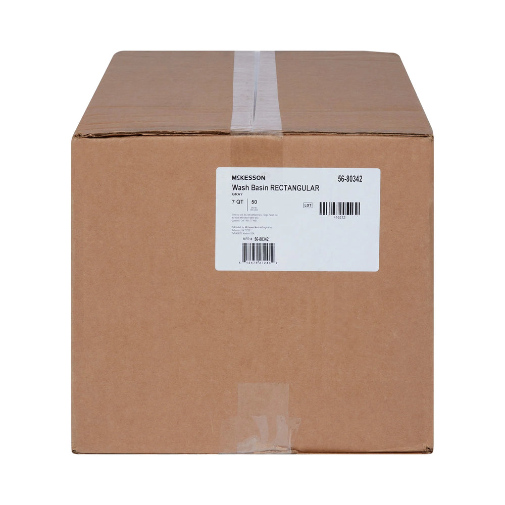 Wash Basin for Limb Soaking - Disposable Plastic Bin, 7 Qt, 50 Ct