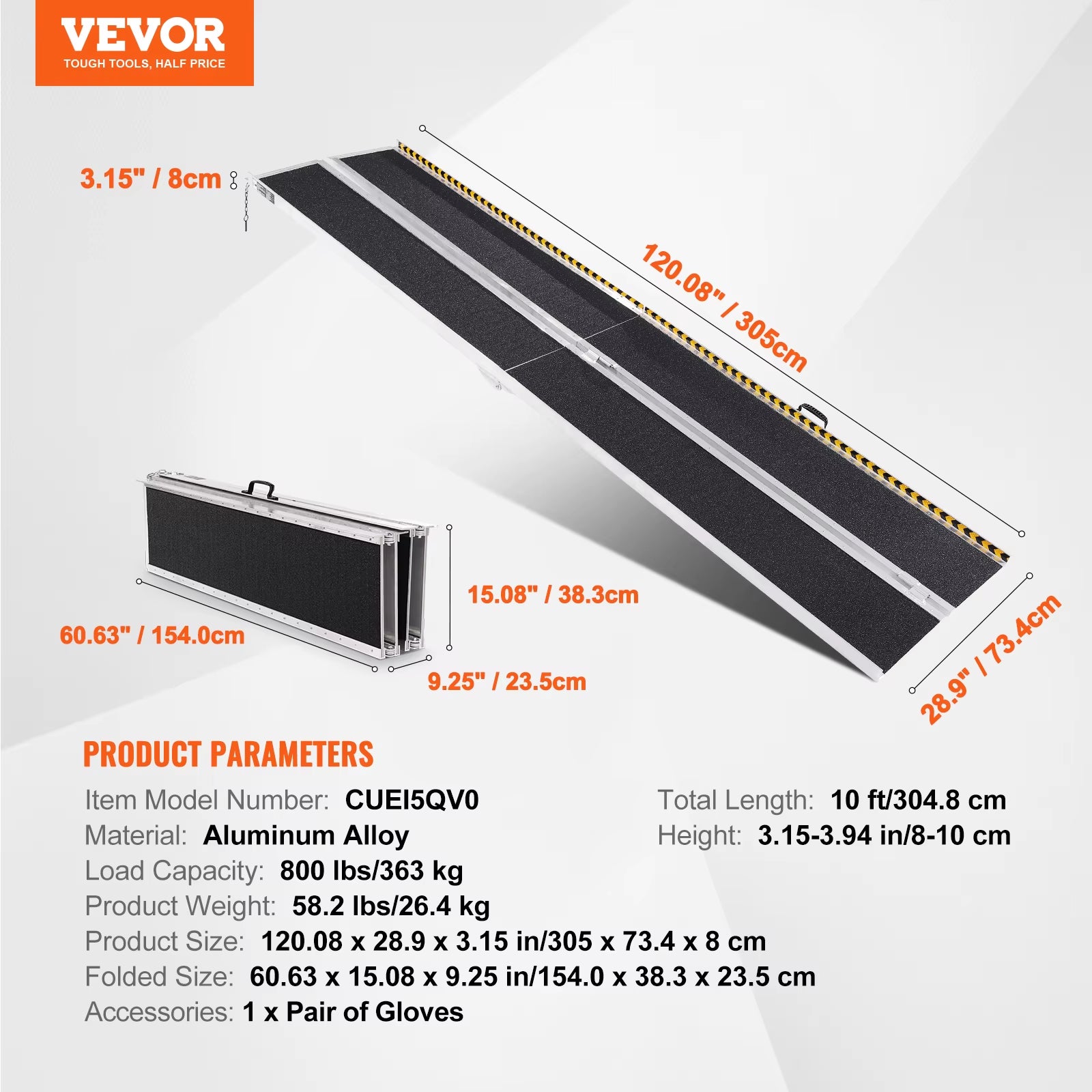 Portable Wheelchair Ramp Non-Slip Aluminum Folding Threshold Ramp Foldable Mobility Scooter Ramp Wheel Chair Ramp