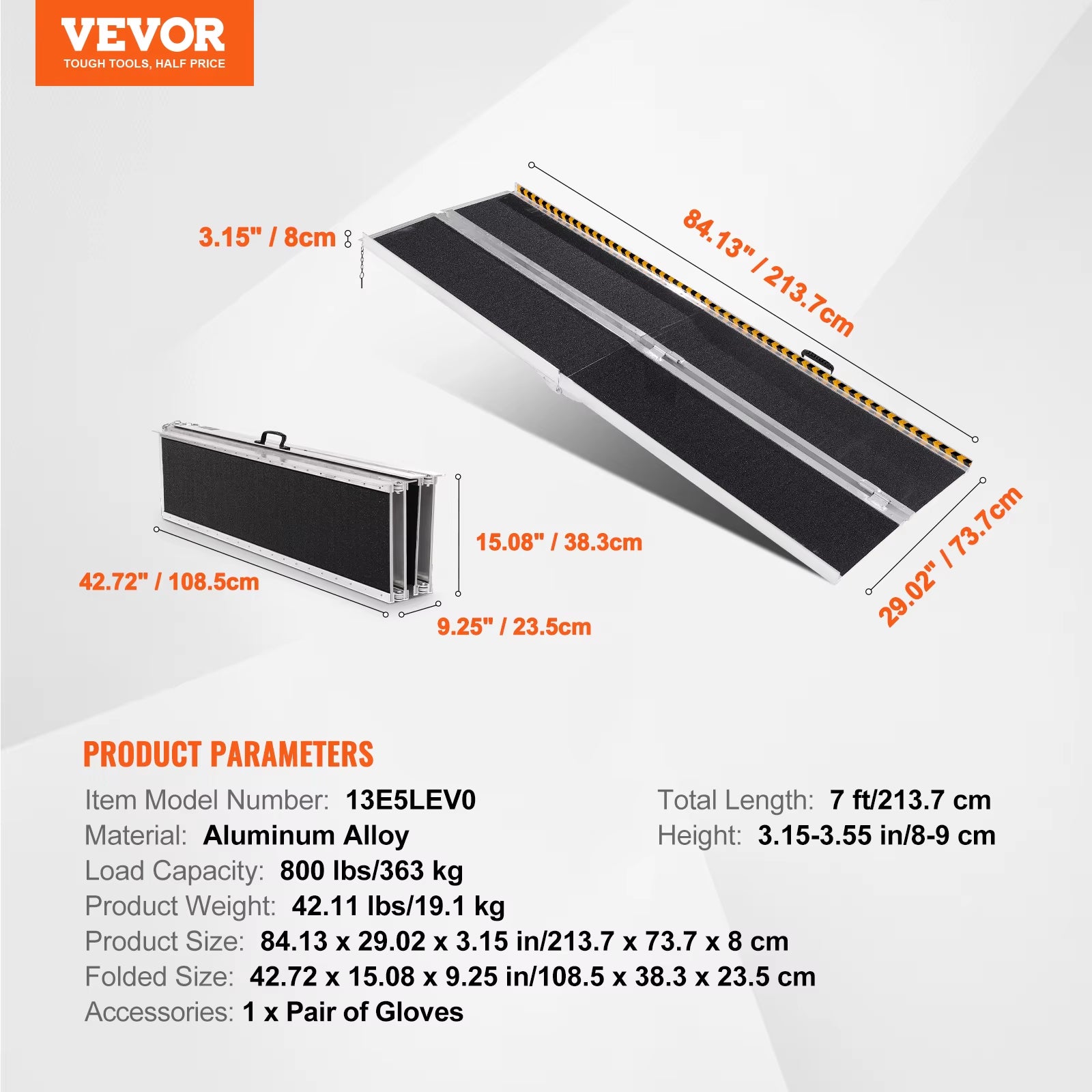 Portable Wheelchair Ramp Non-Slip Aluminum Folding Threshold Ramp Foldable Mobility Scooter Ramp Wheel Chair Ramp