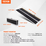 Portable Wheelchair Ramp Non-Slip Aluminum Folding Threshold Ramp Foldable Mobility Scooter Ramp Wheel Chair Ramp