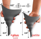 Suamiga Female Urination Device Collapsible Female Urinal; Portable Reusable Urinal for Women to Pee Standing Up; Women Pee Funnel for Travel, Camping, Hiking, Outdoor (Soft,Firm,Plus Size)