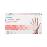 Vinyl Exam Gloves, Powder-Free, Disposable Medical Glove - XL, 100 Count, 1 Box