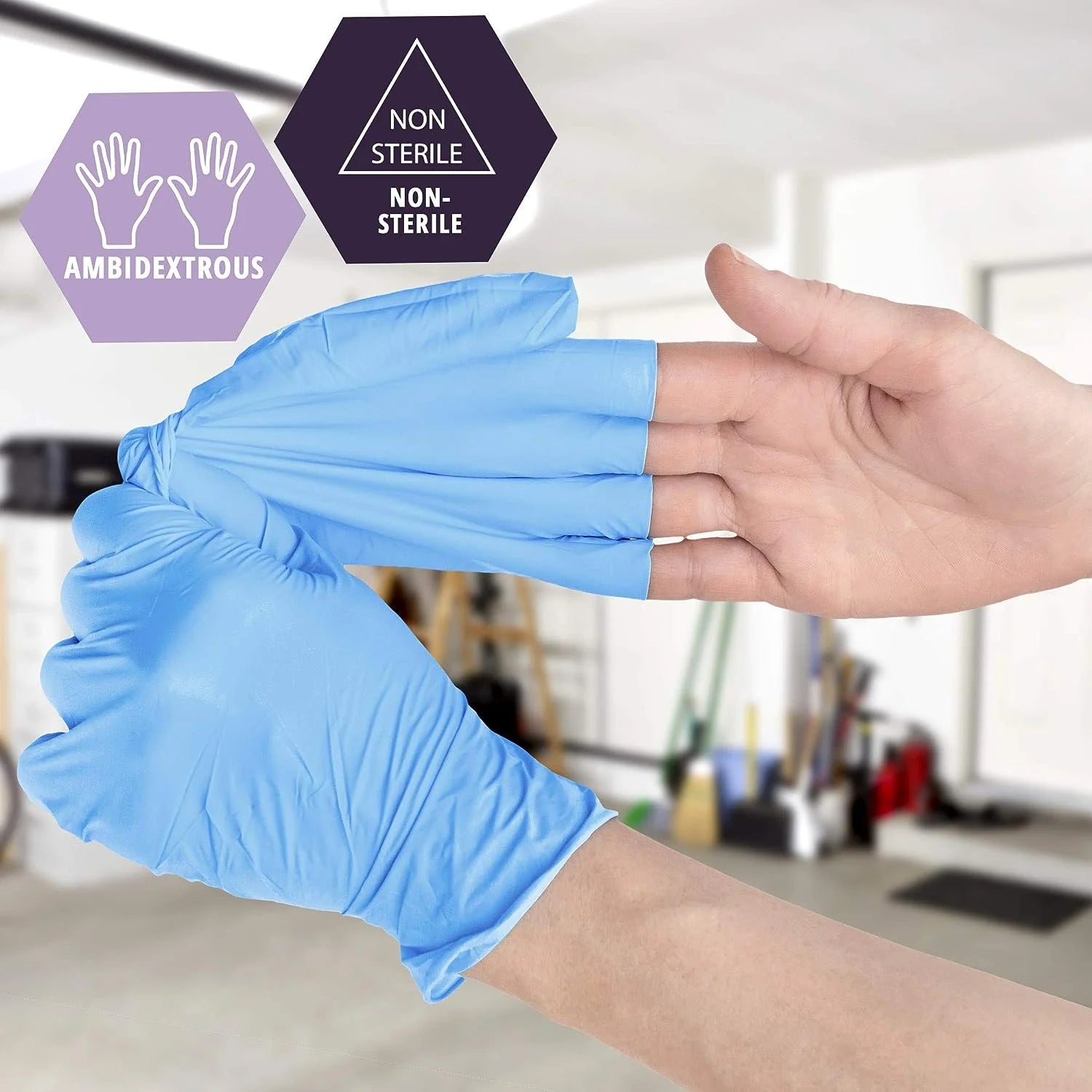 Nitrile Vinyl Disposable Gloves XL, 100 Count