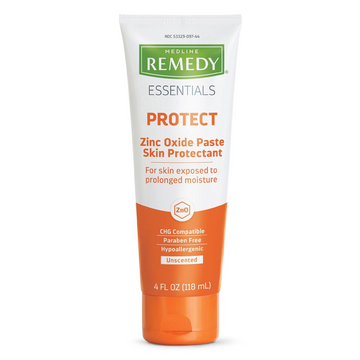 Medline Remedy Essentials Zinc Oxide Skin Protectant Paste – 4 oz Tube