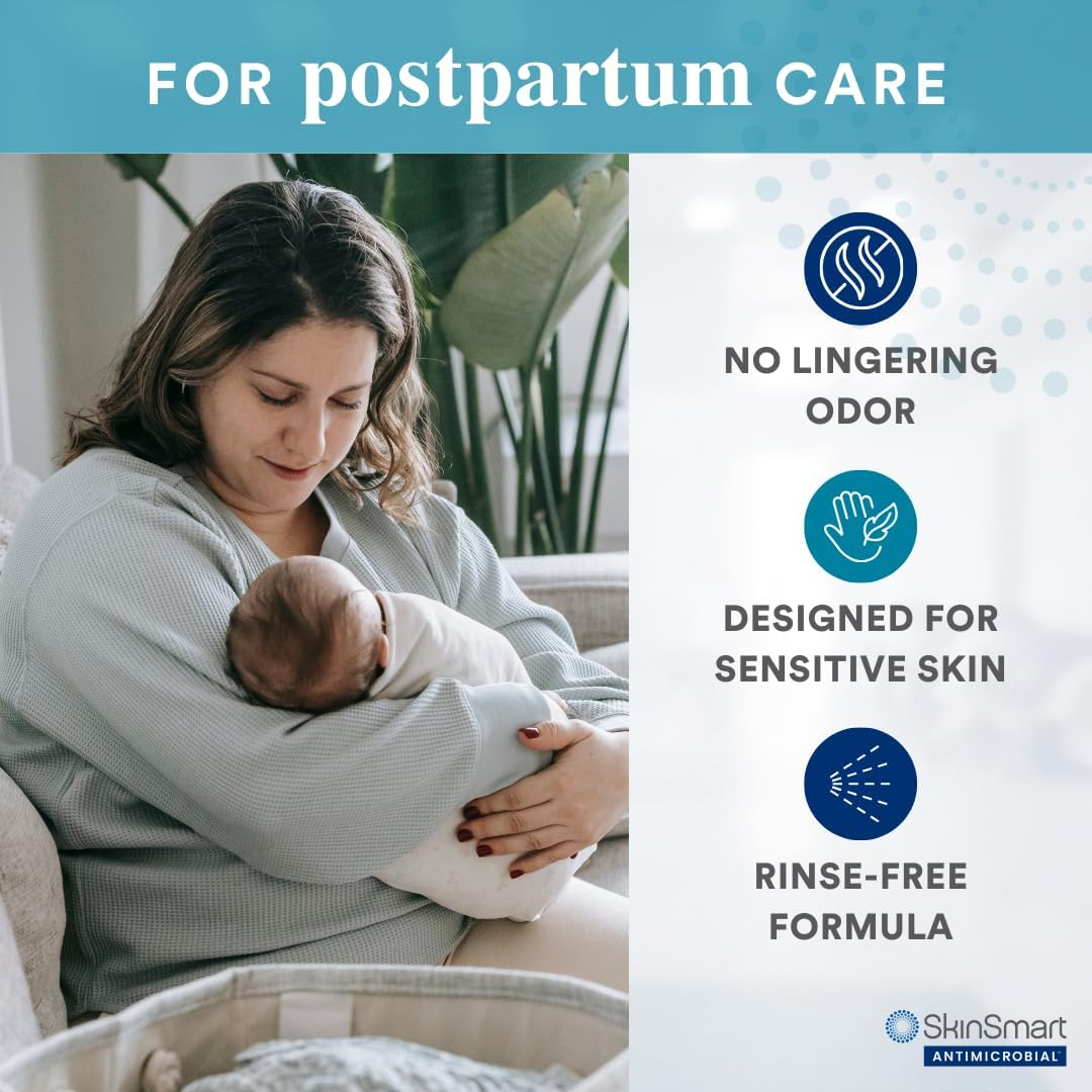SkinSmart Antimicrobial Perineal Cleanser – Rinse-Free, Gentle Hygiene Care for Incontinence & Postpartum Use