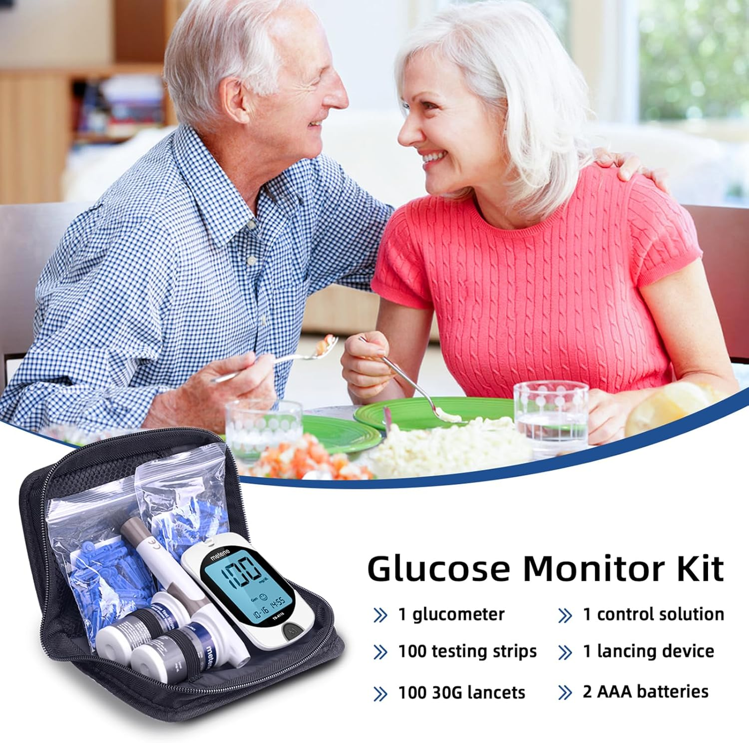 Metene TD-4116 Blood Glucose Monitor Kit – Accurate, Fast & User-Friendly Diabetes Testing