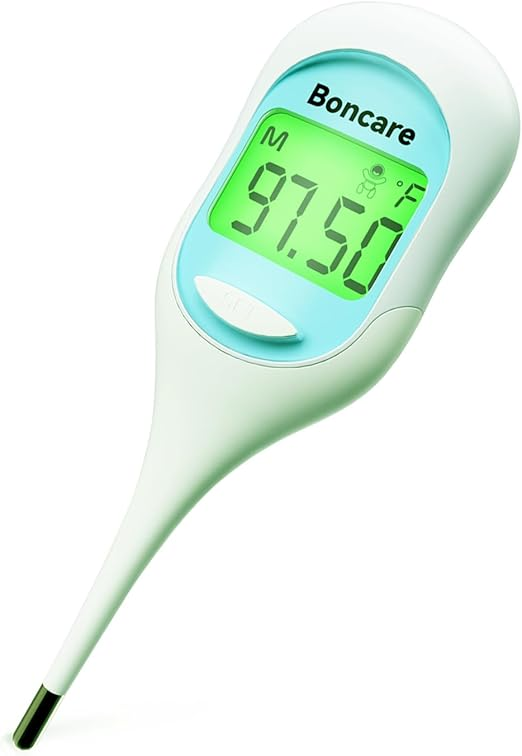 Boncare 9 Seconds Basal Body Thermometer – Accurate Oral & Rectal Thermometer for Adults