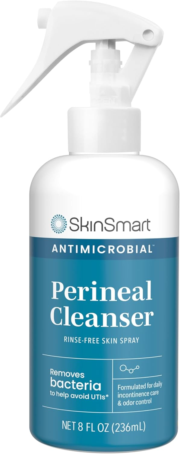 SkinSmart Antimicrobial Perineal Cleanser – Rinse-Free, Gentle Hygiene Care for Incontinence & Postpartum Use