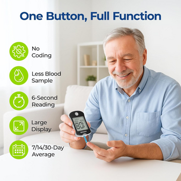 AUVON Blood Glucose Monitor Kit – Accurate, Fast & Travel-Friendly Diabetes Testing