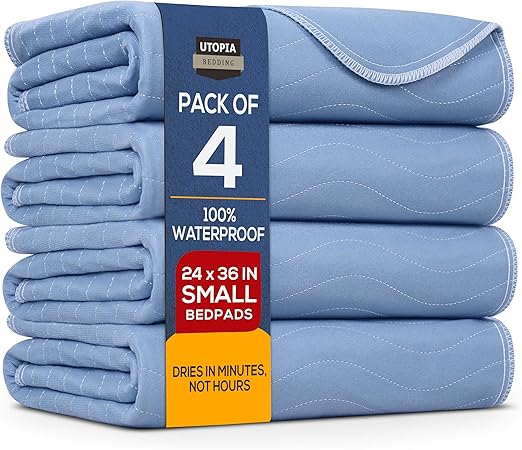 Utopia Bedding Washable Underpads – Waterproof Reusable Heavy Absorbency Incontinence Bed Pads for Adults